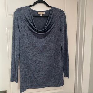Michael Kors Heathered Blue Cowl Neck Tunic Women’s Small